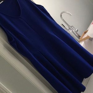 Sapphire blue skater-style dress